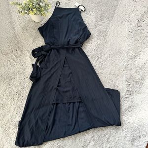 Lulus Navy Blue High Low MIDI Dress